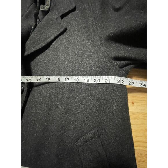 Vintage Jofeld Forstmann Wool Blend Coat Size 16 Long Black 80s Classic - Picture 16 of 16